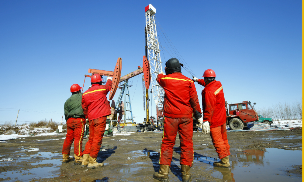 gas oil exploration stock image
