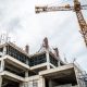building construction crane stock image