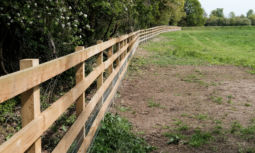 perimeter fencing stock image